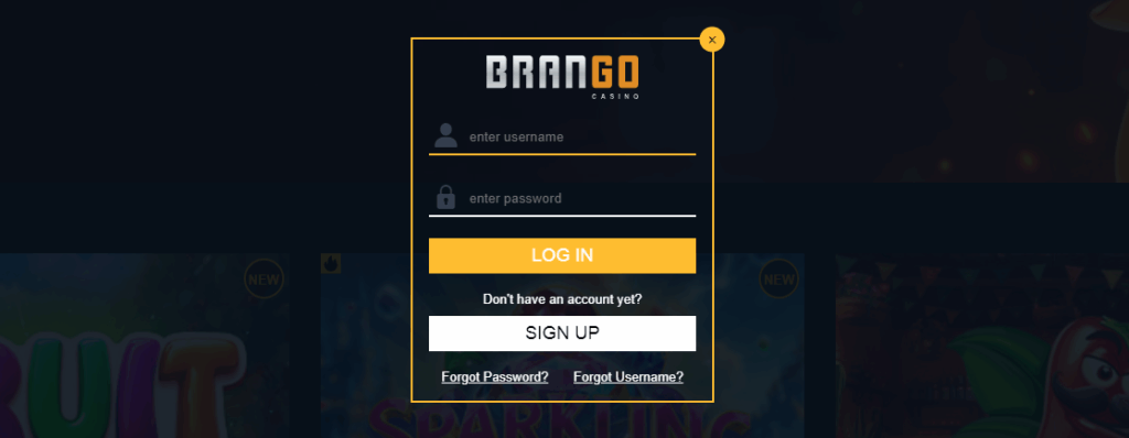 Brango Casino login